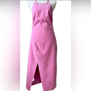 Elegant Pink Sleeveless Dress